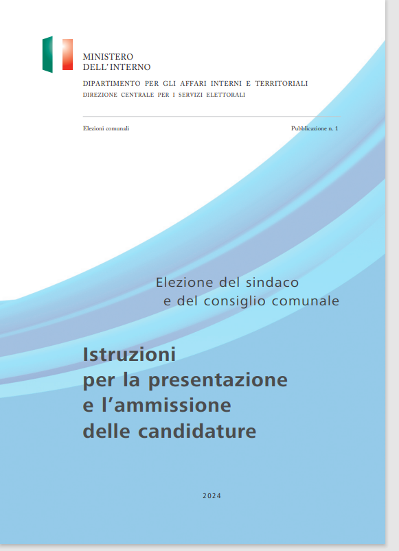 Pubblicazione n.1 Elezioni amministrative Ed.2024 Istruzioni per